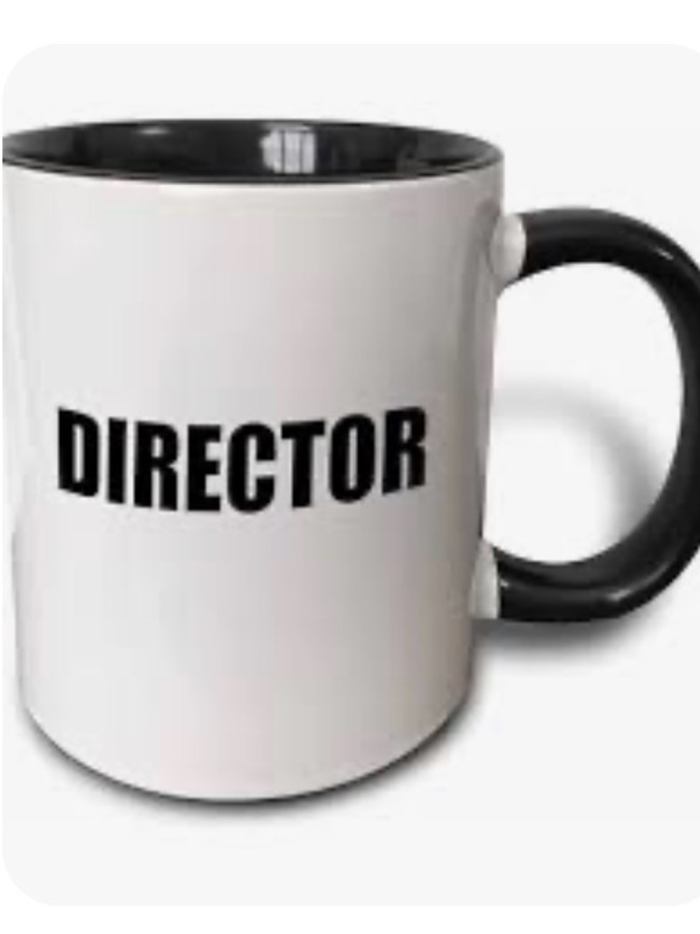 Director Coffee
Mug 11oz White/Black new